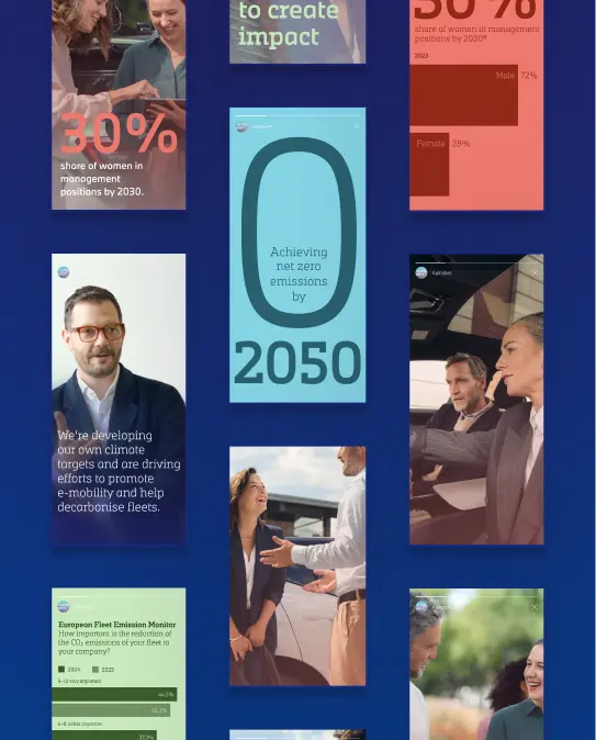 Flexible grid combining text, image and data modules